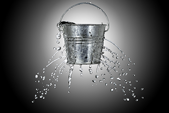 water leak from bucket concept art